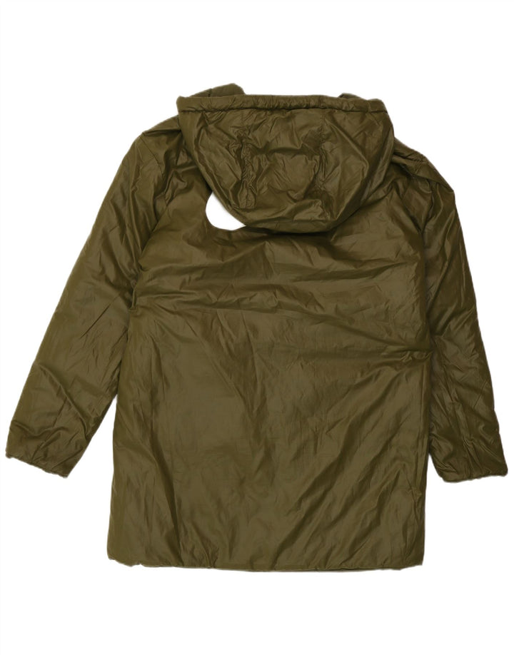 Nike Manteau matelassé réversible graphique pour femme UK 14 Polyester kaki moyen