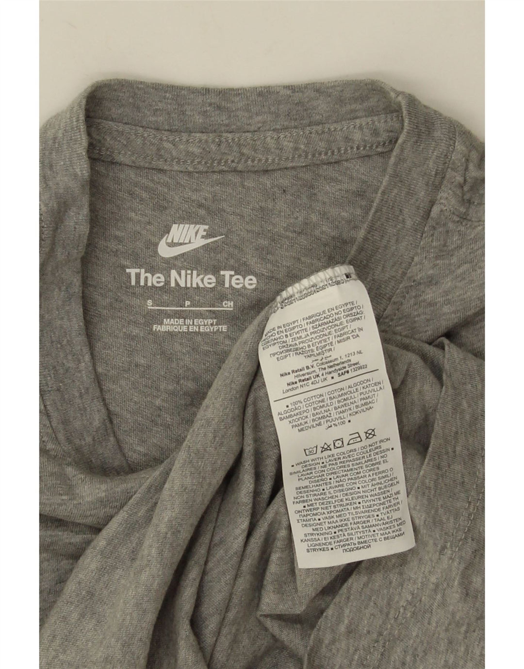 Nike T-Shirt Homme Petit Gris Moucheté Coton