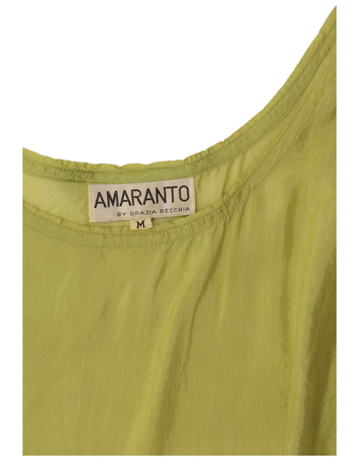 Amaranto Chemisier surdimensionné sans manches pour femme UK 44 Viscose vert moyen