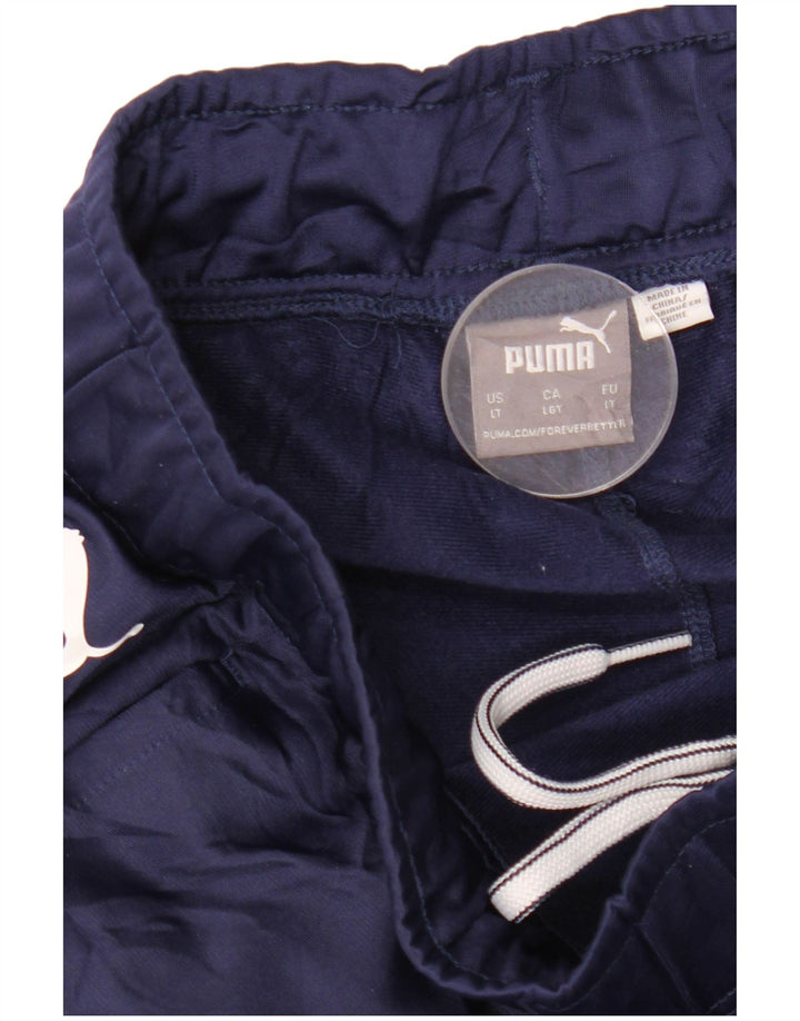 Puma Pantalon de Survêtement Homme Large Bleu Marine Colourblock