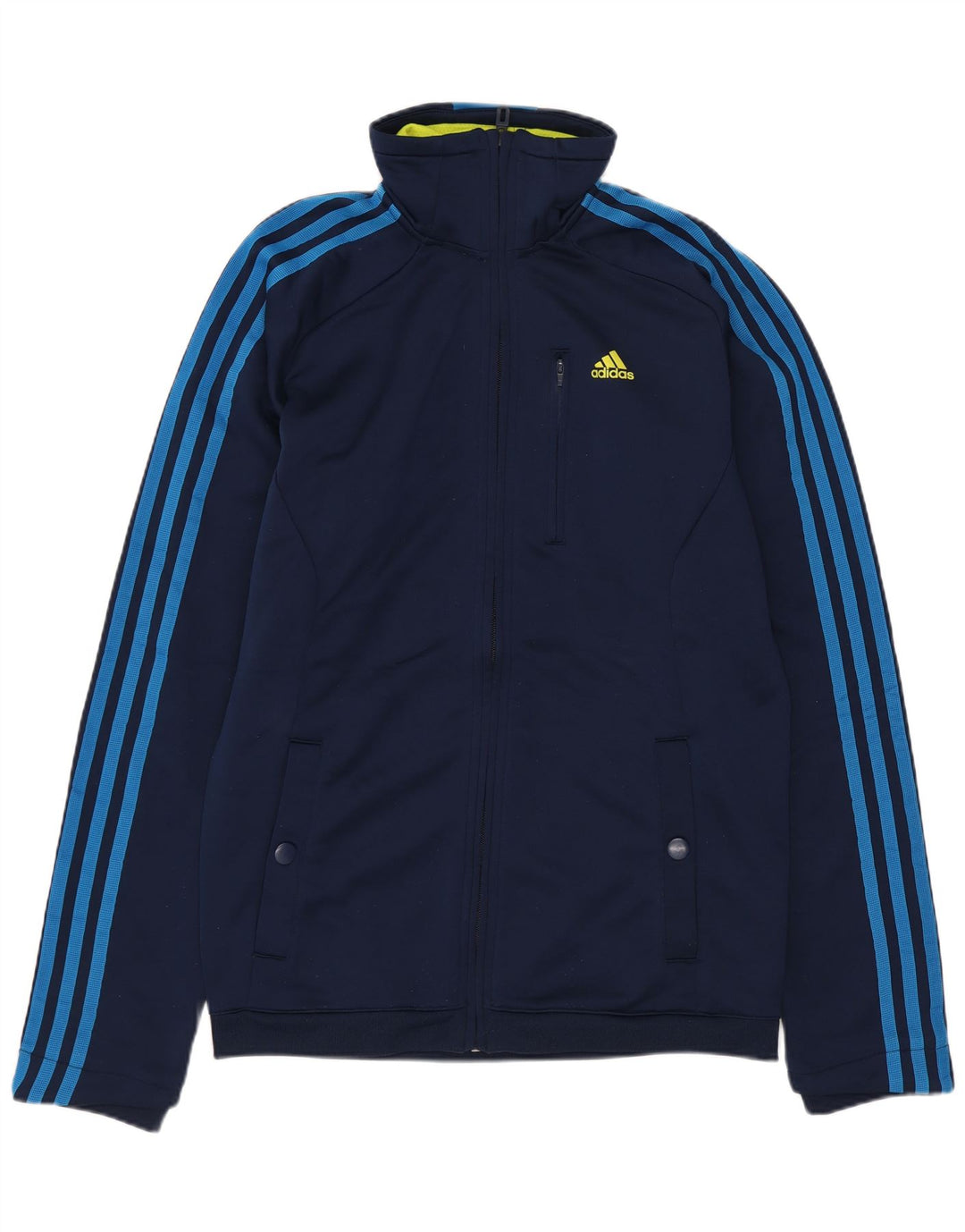 Adidas Hommes Climalite Survêtement Top Veste Petit Bleu Marine Polyester