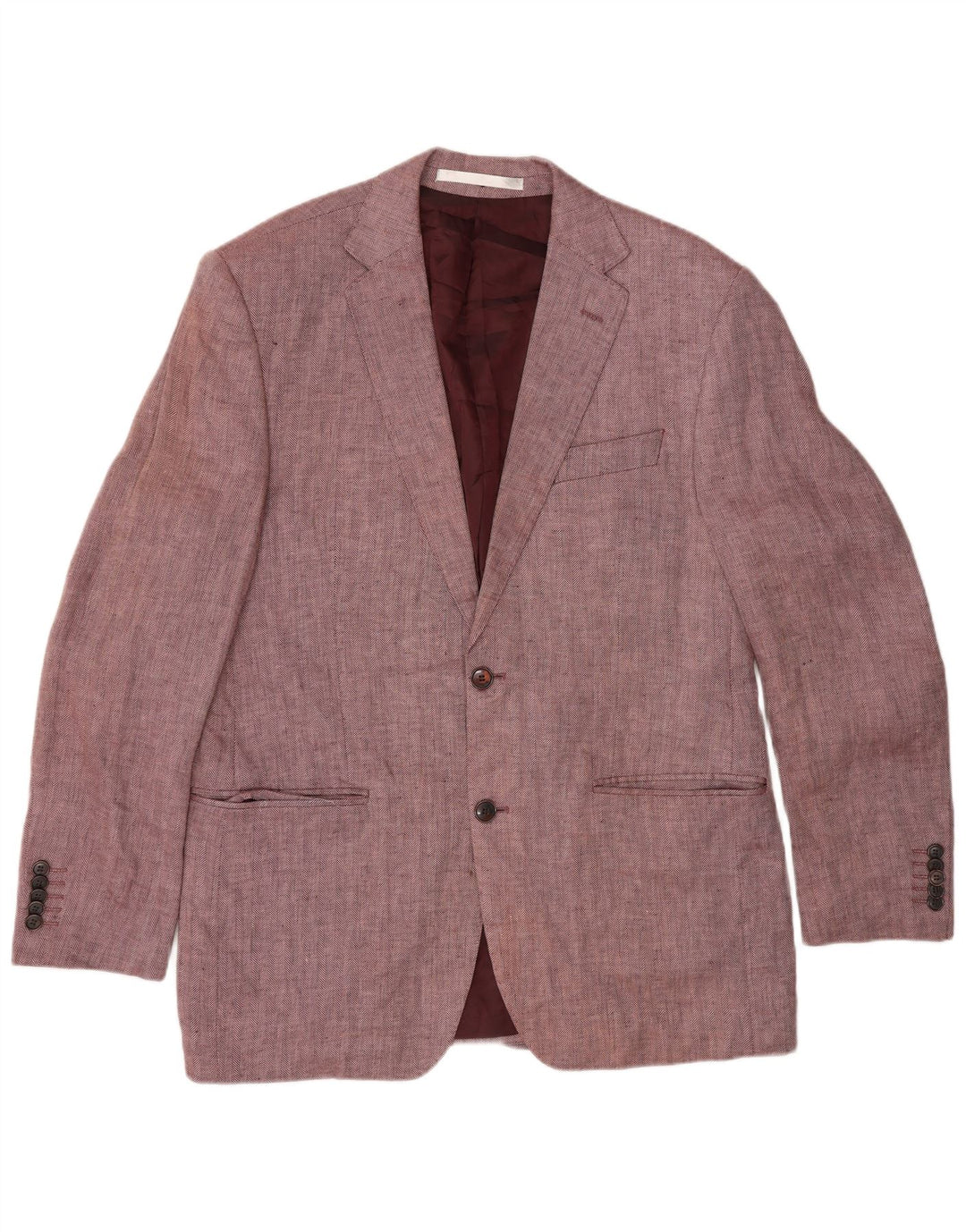 Marks & Spencer Veste blazer à 2 boutons pour homme UK 40 Rose moyen à chevrons