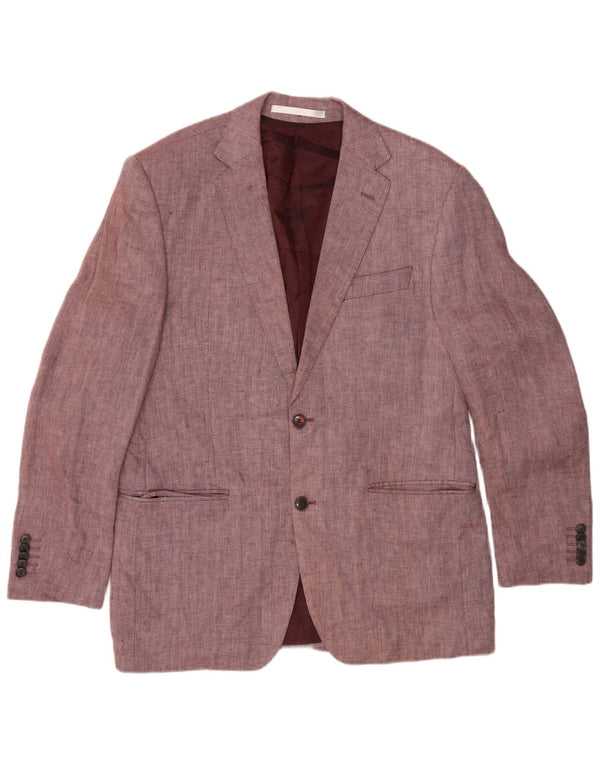 Marks & Spencer Veste blazer à 2 boutons pour homme UK 40 Rose moyen à chevrons