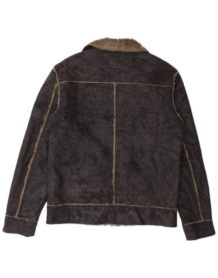 Rip Curl Veste Sherpa Zippée Homme UK 36 Petit Noir Tie Dye Polyester