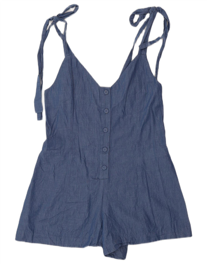 Zara Combishort Femme UK 10 Petit Coton Bleu