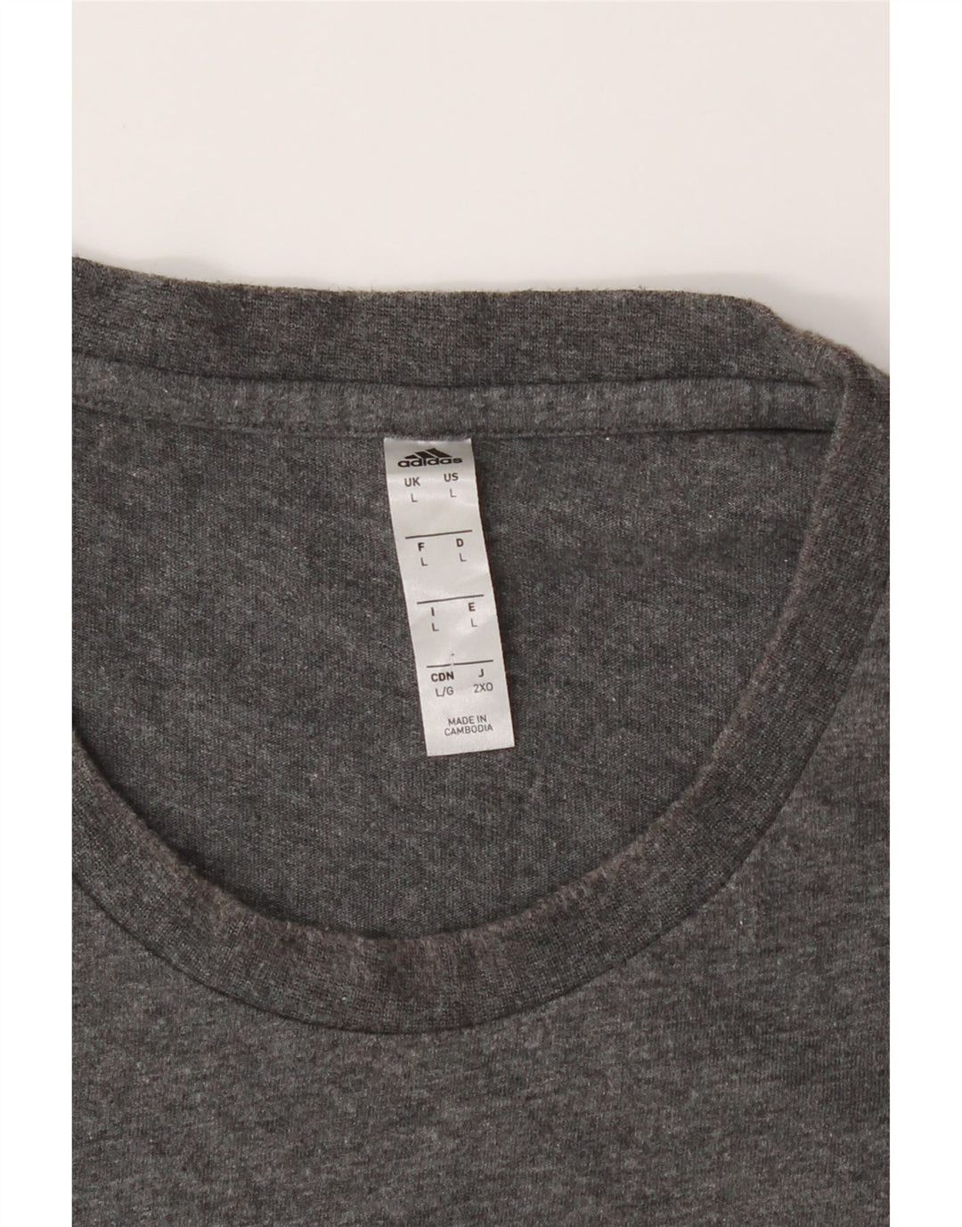 ADIDAS Mens T-Shirt Top Large Grey Cotton Vintage Adidas and Second-Hand Adidas from Messina Hembry 