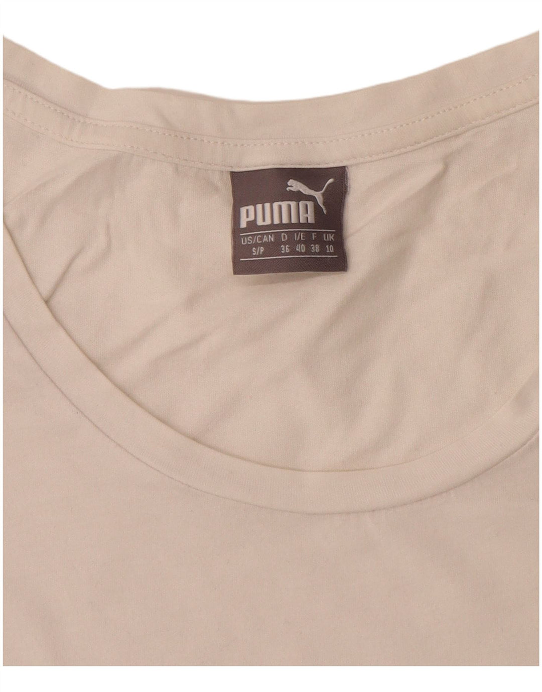 Puma T-shirt pour femme UK 10 Petit Blanc