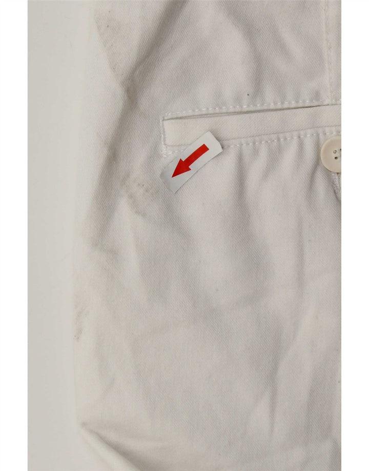 Zara Pantalon Chino Slim Homme EU 38 Small W30 L28 Polyester Blanc