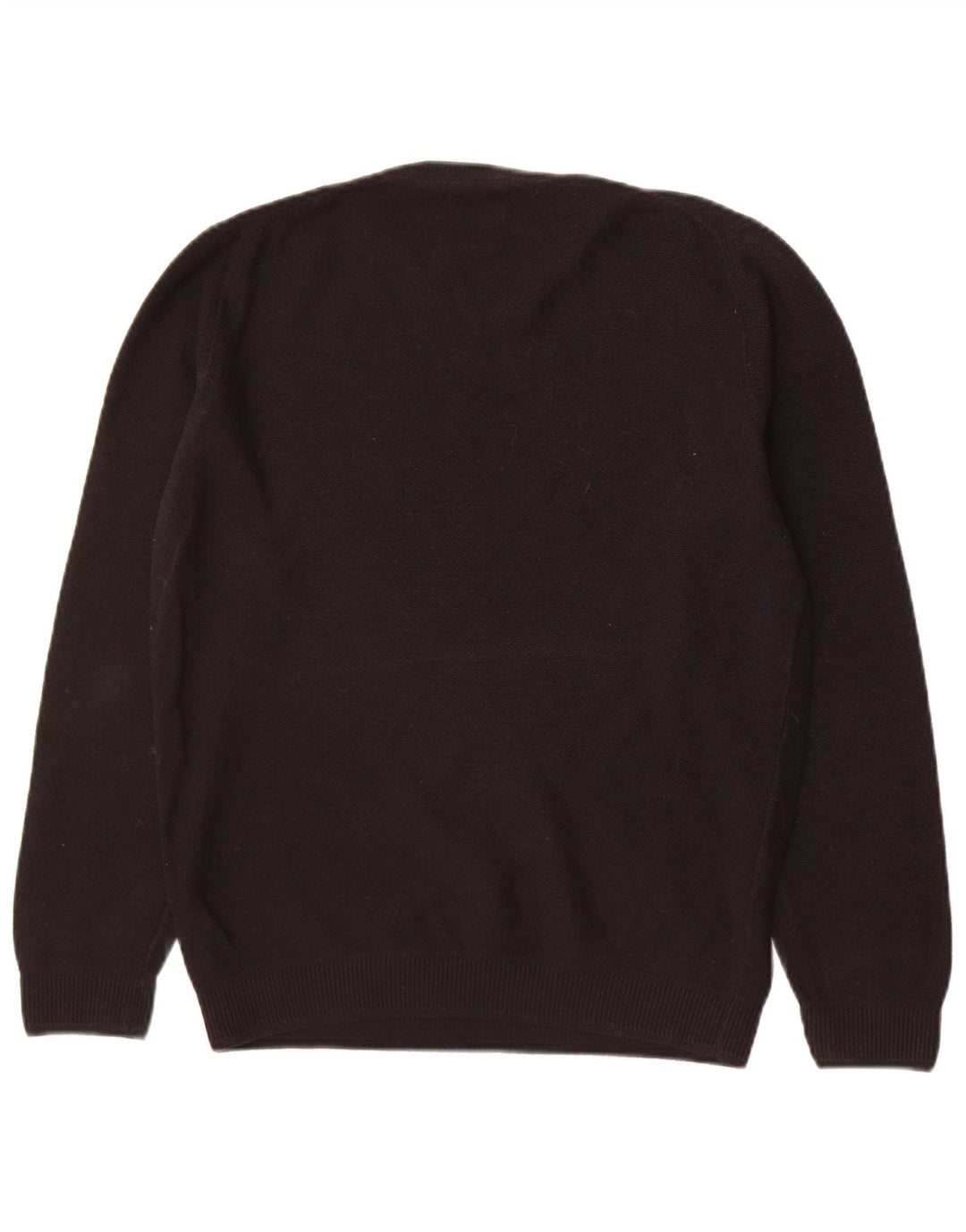 Massimo Dutti Pull à col rond pour homme Petit coton noir