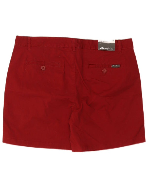 Eddie Bauer Short chino légèrement courbé pour femme US 14 XL W38 Coton rouge