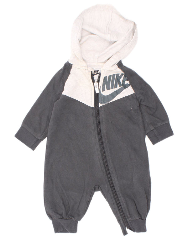 Nike Combinaison à capuche graphique pour bébé garçon 0-3 mois Gris Colorblock Coton
