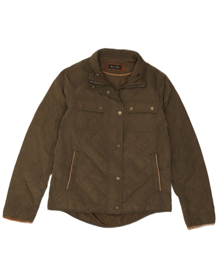 Massimo Dutti Veste matelassée pour femme EU 38 Nylon vert moyen