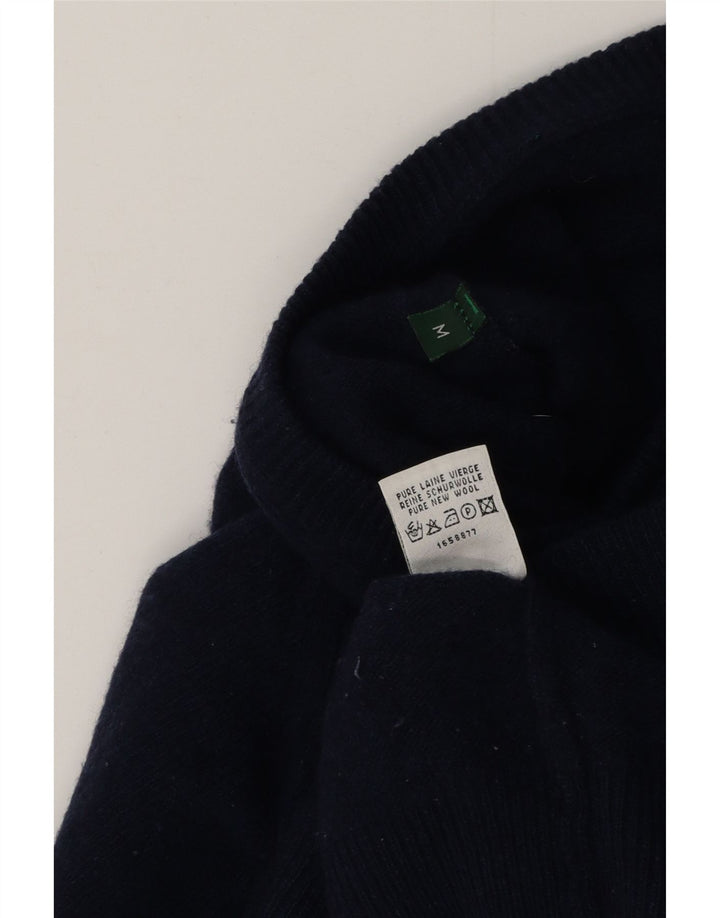 Henry Cottons Pull col V pour homme en laine vierge bleu marine moyen