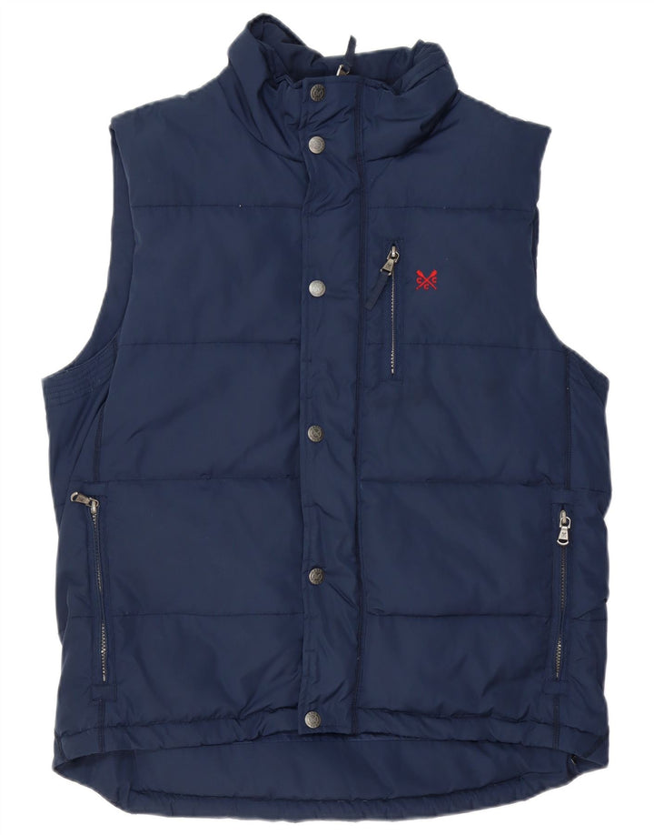CREW CLOTHING Gilet rembourré pour homme UK 38 Bleu marine moyen Polyester