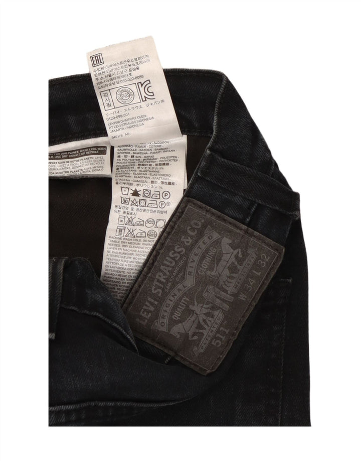 Levi's Jean Slim 511 Homme W34 L32 Noir Coton