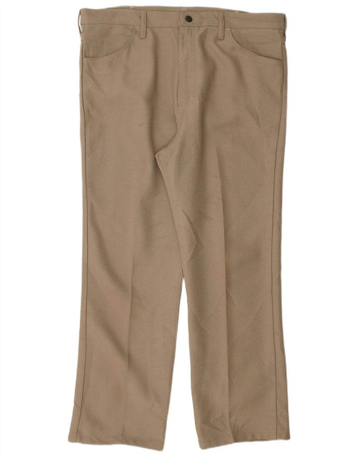 WRANGLER Pantalon de Costume Droit Homme W38 L30 Beige Polyester