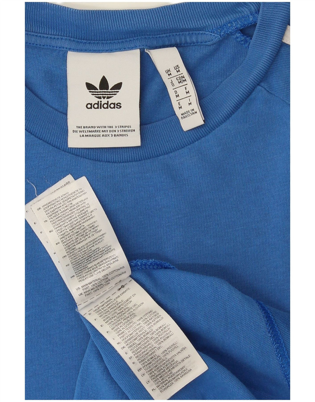 Adidas T-Shirt Homme Top Bleu Moyen Coton