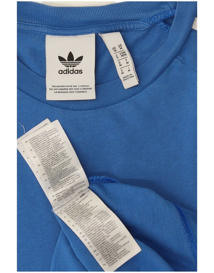 Adidas T-Shirt Homme Top Bleu Moyen Coton