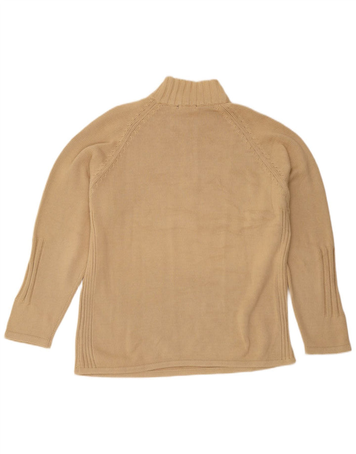 Osvaldo Bruni Pull col zippé homme grand coton beige