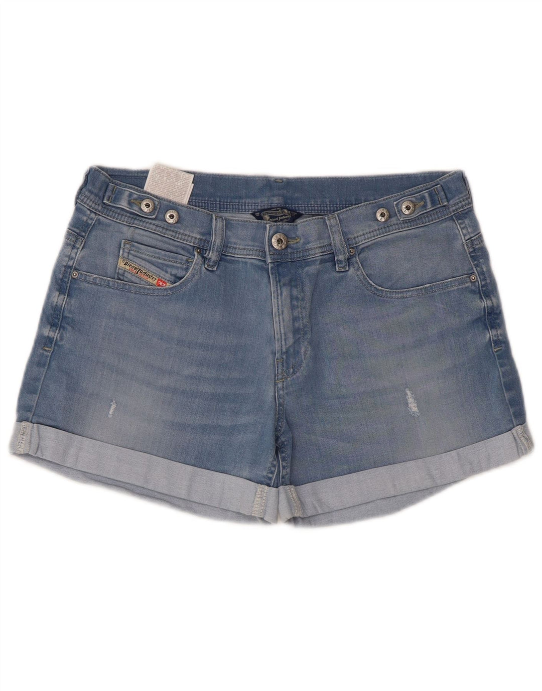 Short En Jean Diesel Femme W28 Bleu Moyen Coton