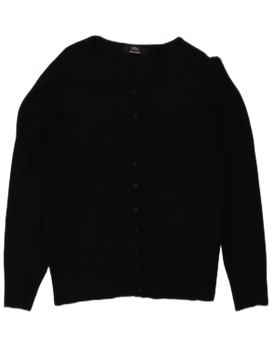 Marks & Spencer Pull Cardigan Femme UK 12 Medium Noir Viscose