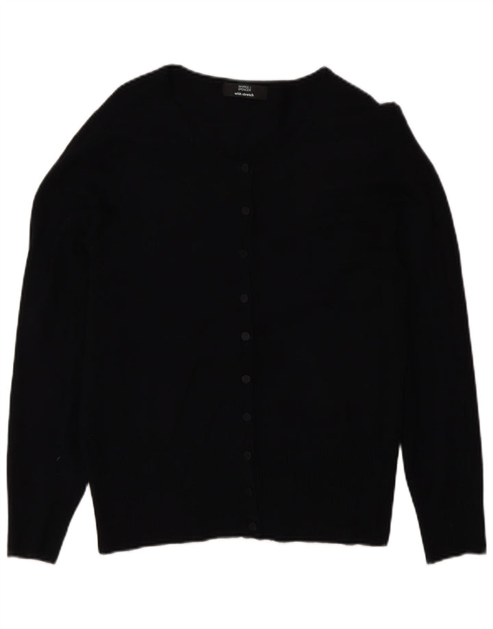 Marks & Spencer Pull Cardigan Femme UK 12 Medium Noir Viscose