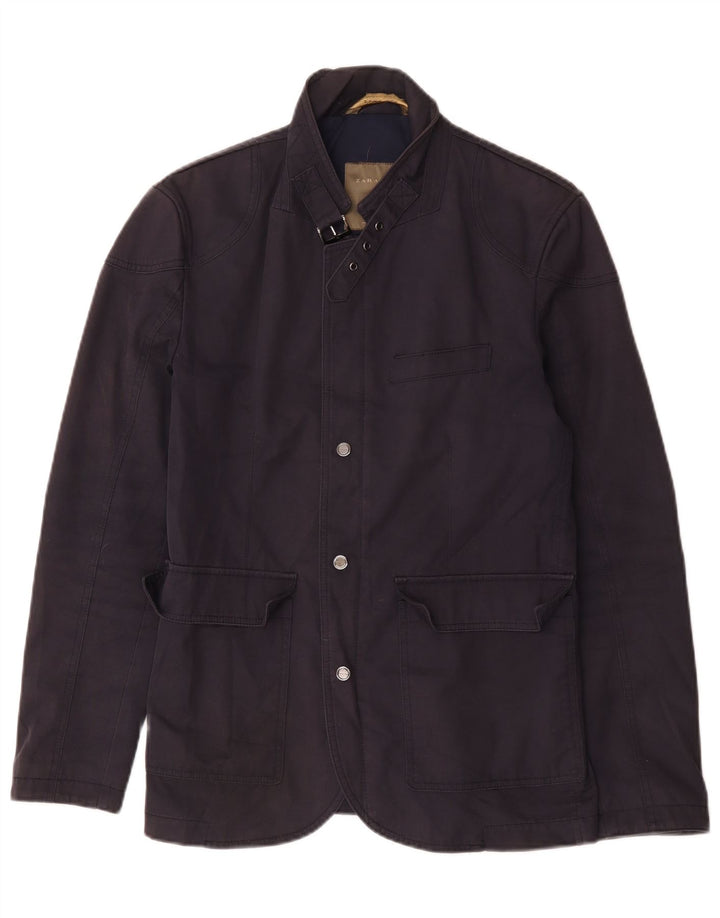 Zara Veste utilitaire pour homme UK 38 Coton bleu marine moyen