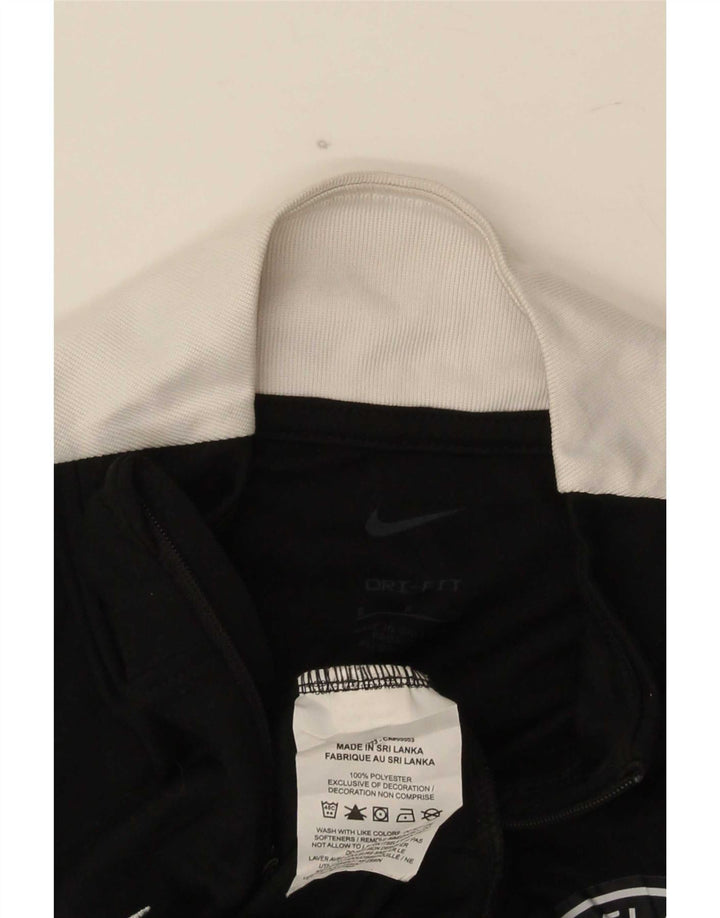 Nike Haut de survêtement à col zippé pour homme Noir Colorblock Taille S