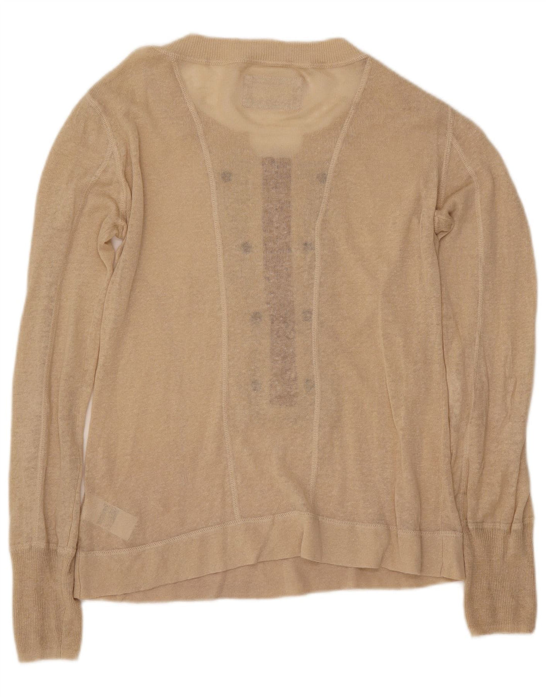ALL SAINTS Pull col bateau pour femme UK 12 Lin beige moyen