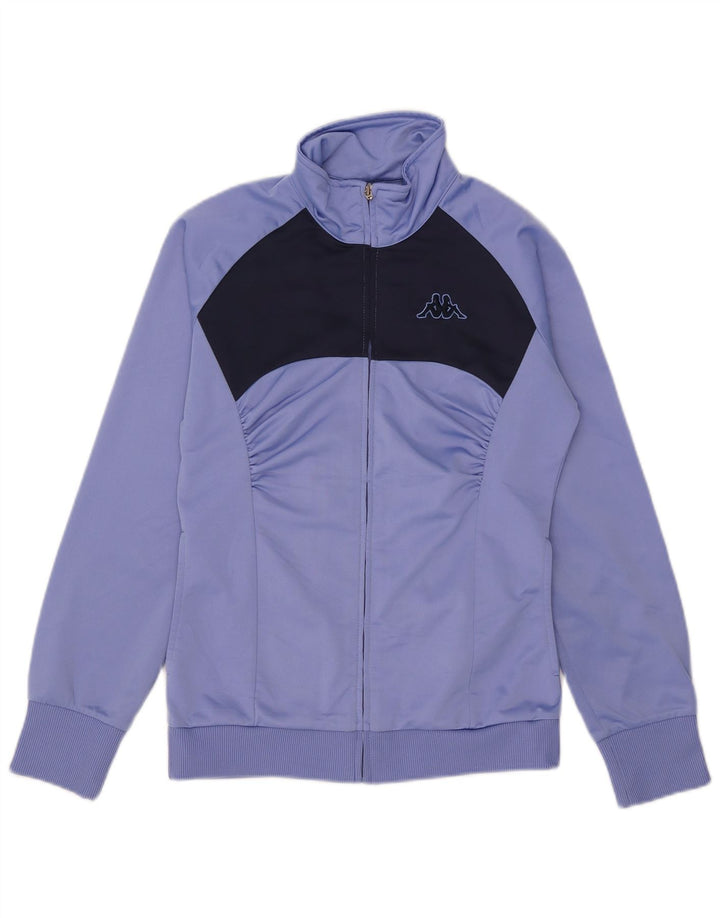 Kappa Veste de survêtement pour femme UK 14 Large Violet Colourblock Polyester