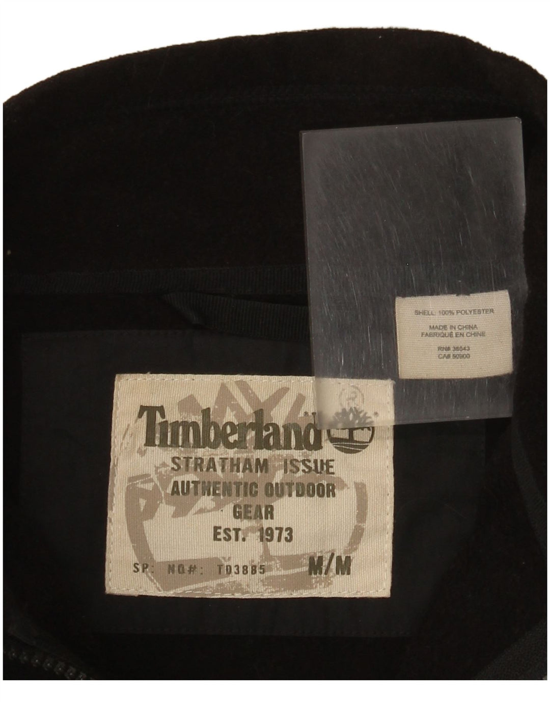 Timberland Veste polaire pour homme UK 38 Medium Noir Polyester
