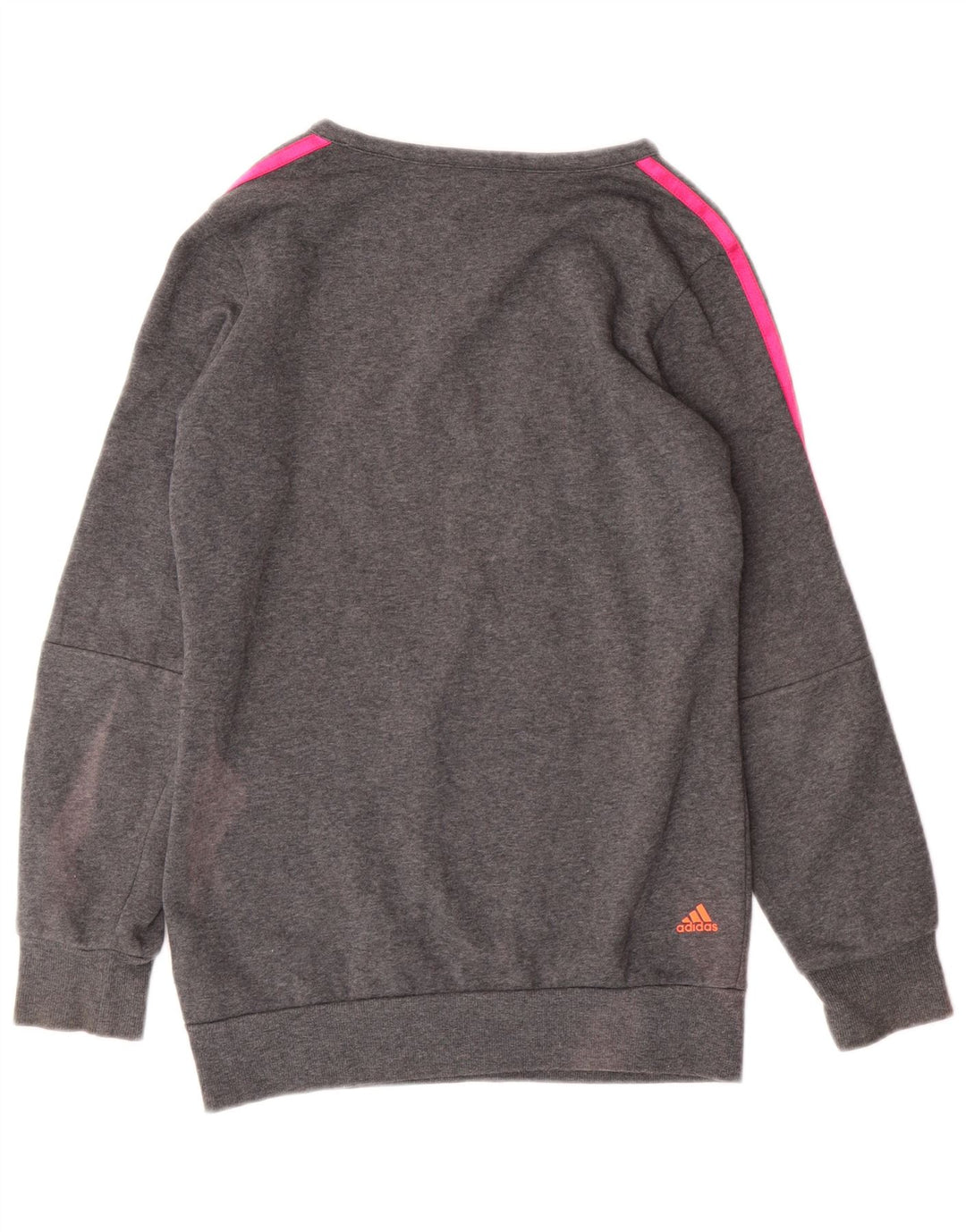 ADIDAS Sweatshirt Graphique Fille 11-12 ans Gris Coton