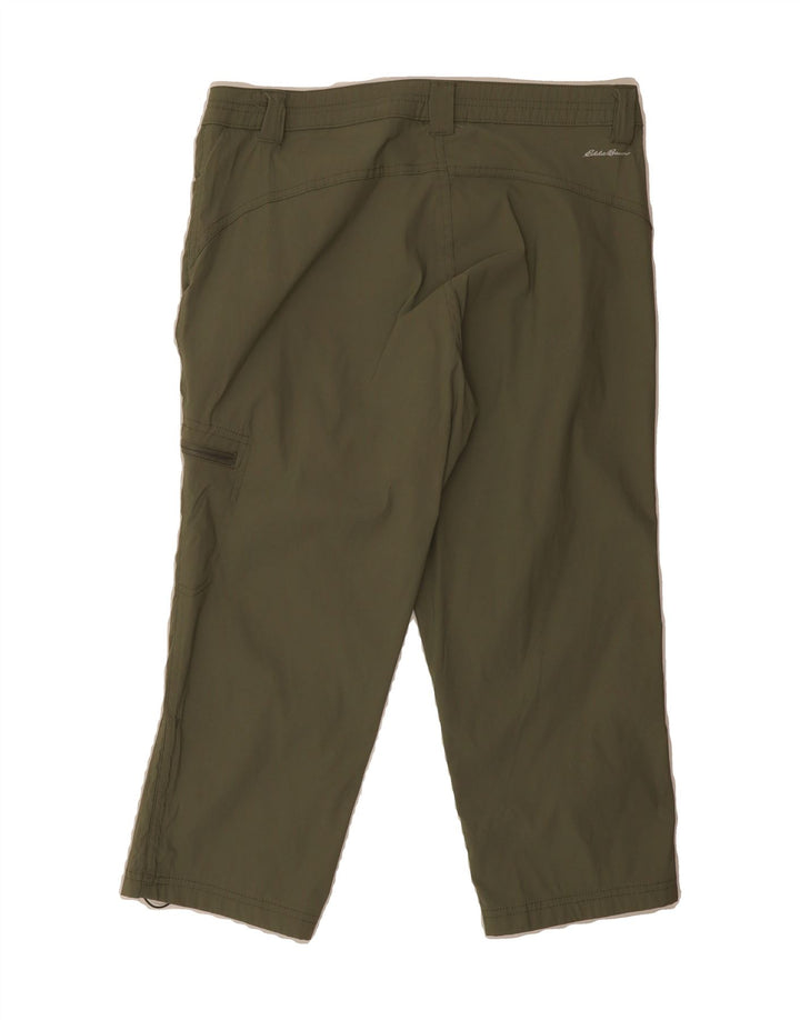 EDDIE BAUER Womens Capri Cargo Trousers US 8 Medium W30 L20 Khaki Nylon Vintage Eddie Bauer and Second-Hand Eddie Bauer from Messina Hembry 