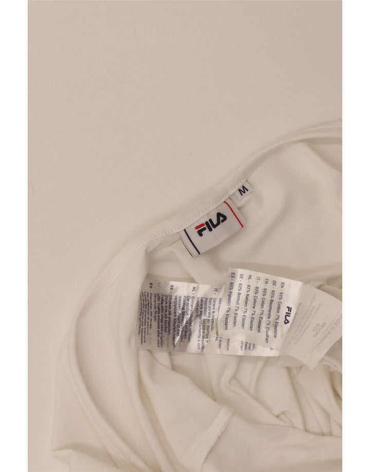Fila Body graphique à manches longues pour femme UK 12 en coton blanc cassé moyen