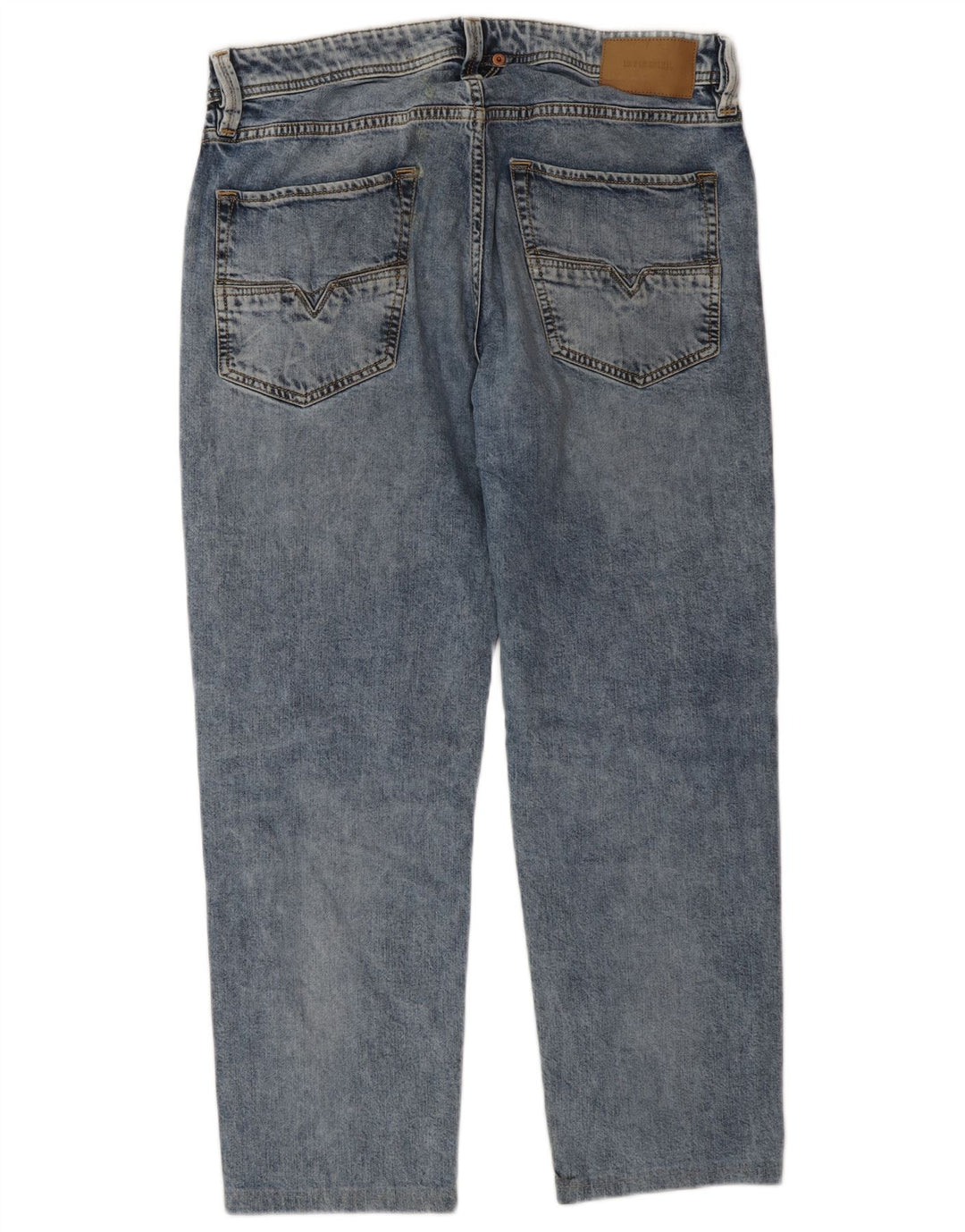 Diesel Jean Droit W31 L27 Bleu Coton Homme