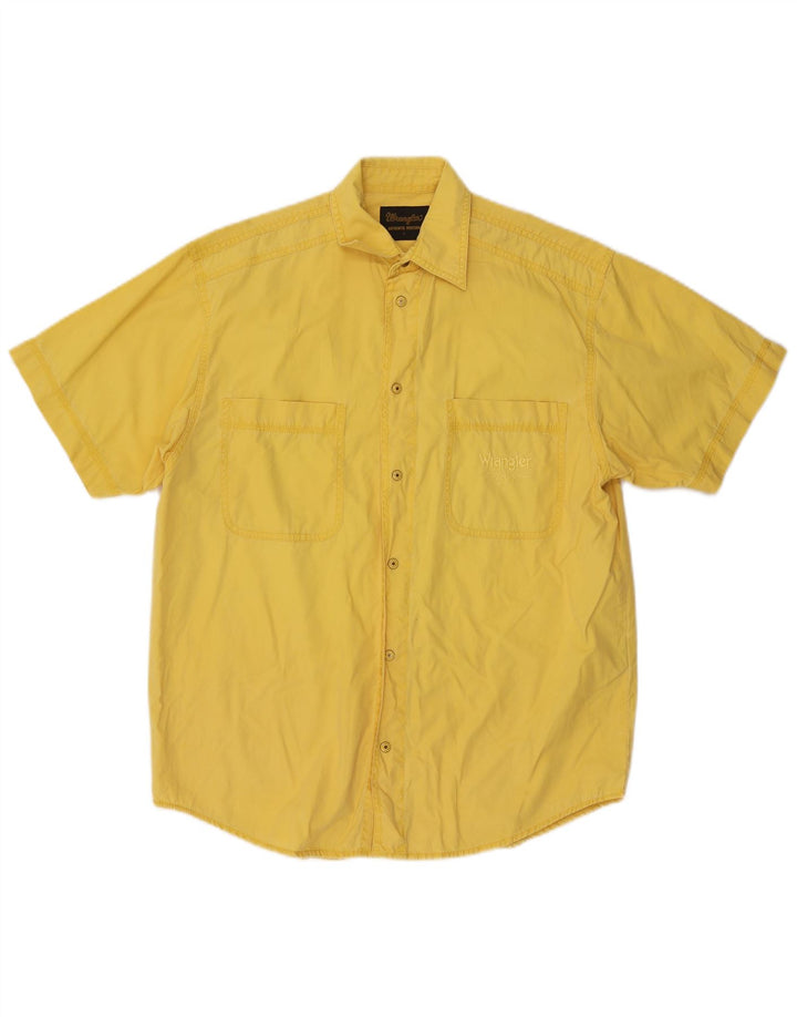 Wrangler Chemise à manches courtes pour homme Petit coton jaune