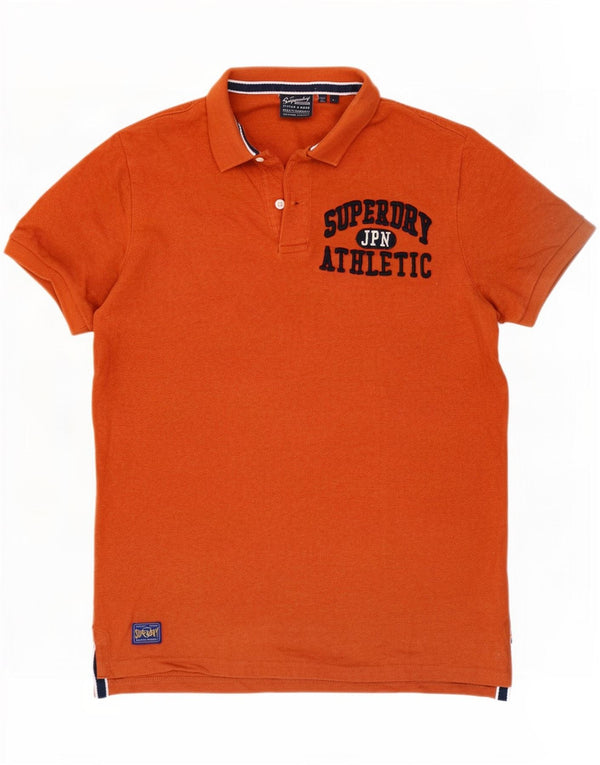 Superdry Polo Graphique Homme Large Orange Coton