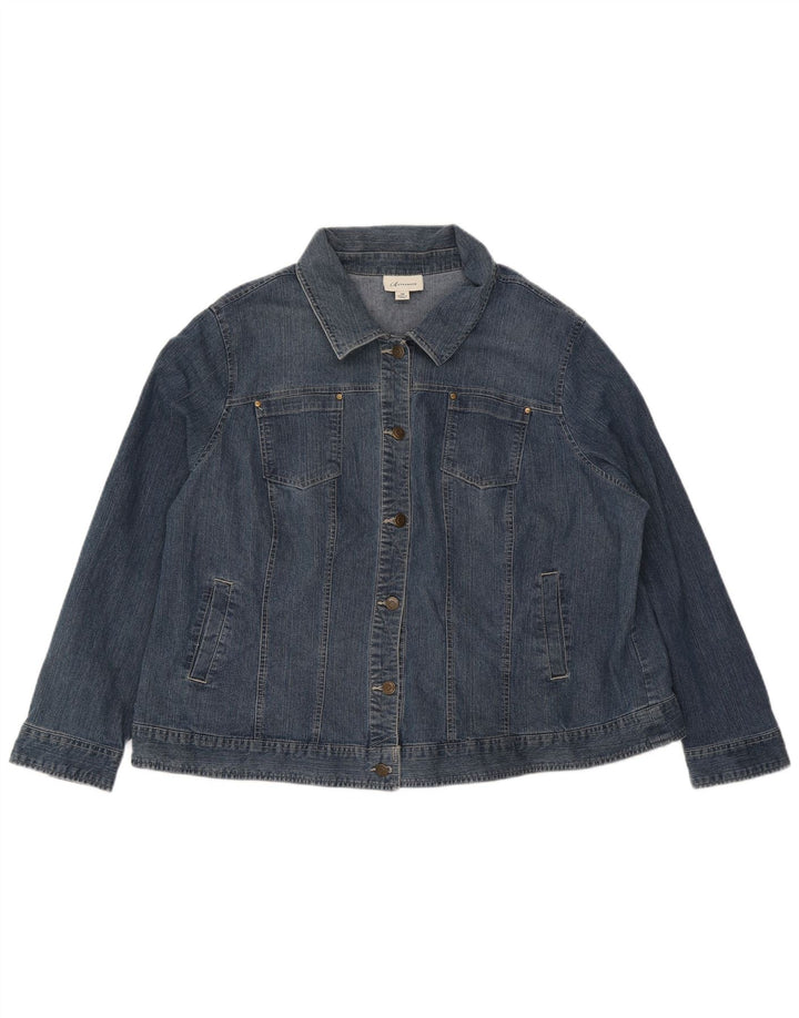 Marks & Spencer Veste en jean autographe pour femme UK 20 2XL Bleu Coton