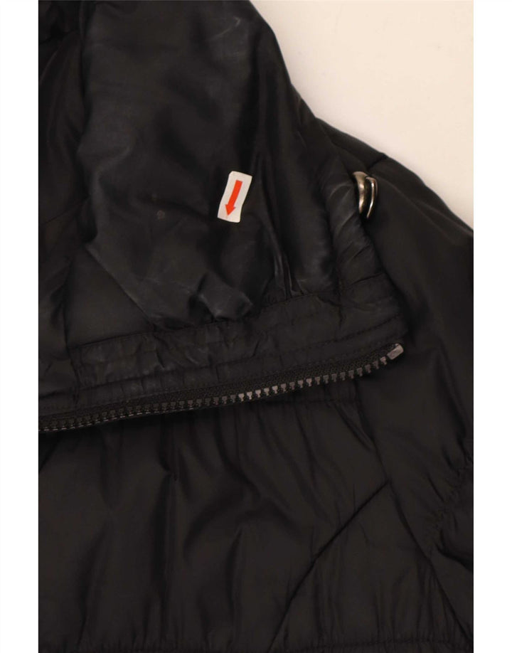 Marks & Spencer Manteau rembourré surdimensionné à capuche pour femme UK 10 Small Noir
