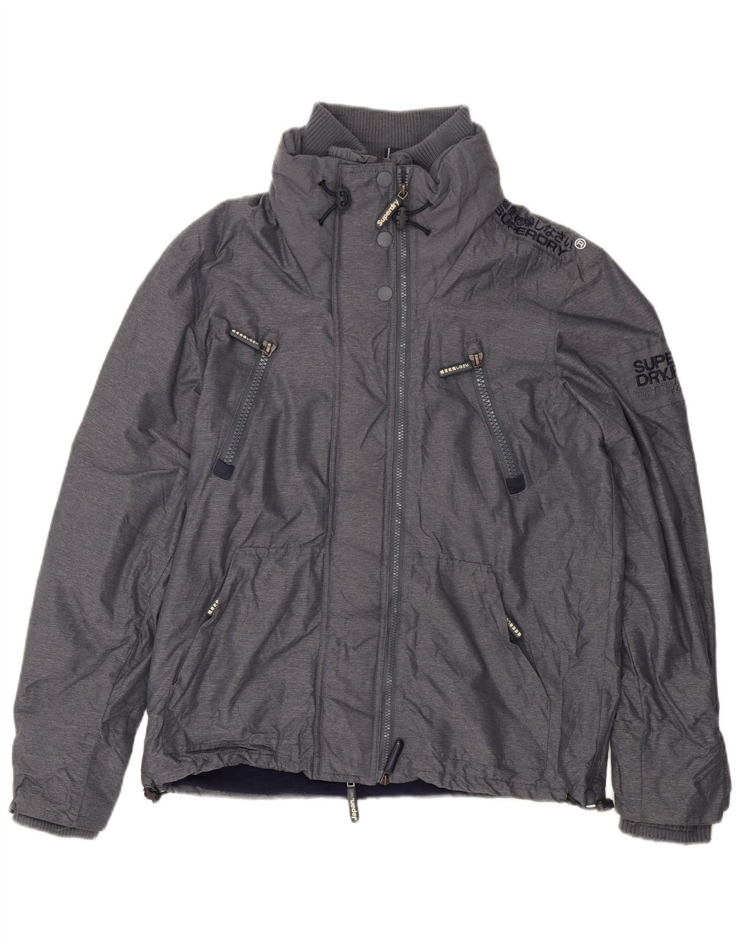 Superdry Veste coupe-vent graphique pour hommes UK 42 XL Gris Polyester