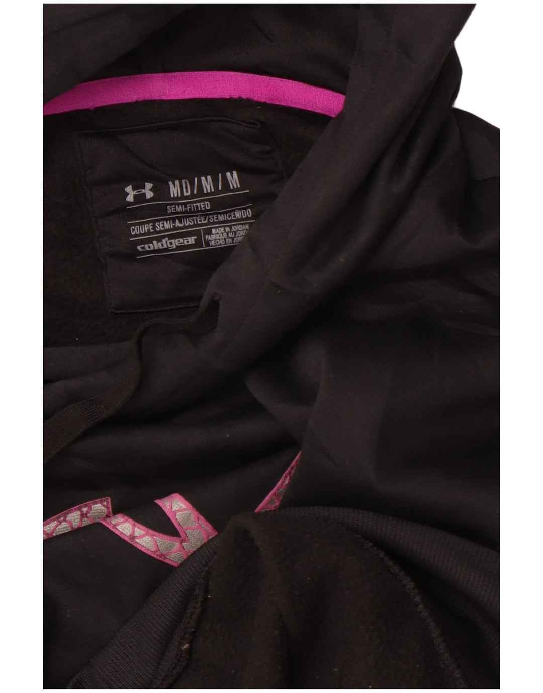 UNDER ARMOUR Pull à capuche Cold Gear Graphic pour femme UK 14 Noir moyen