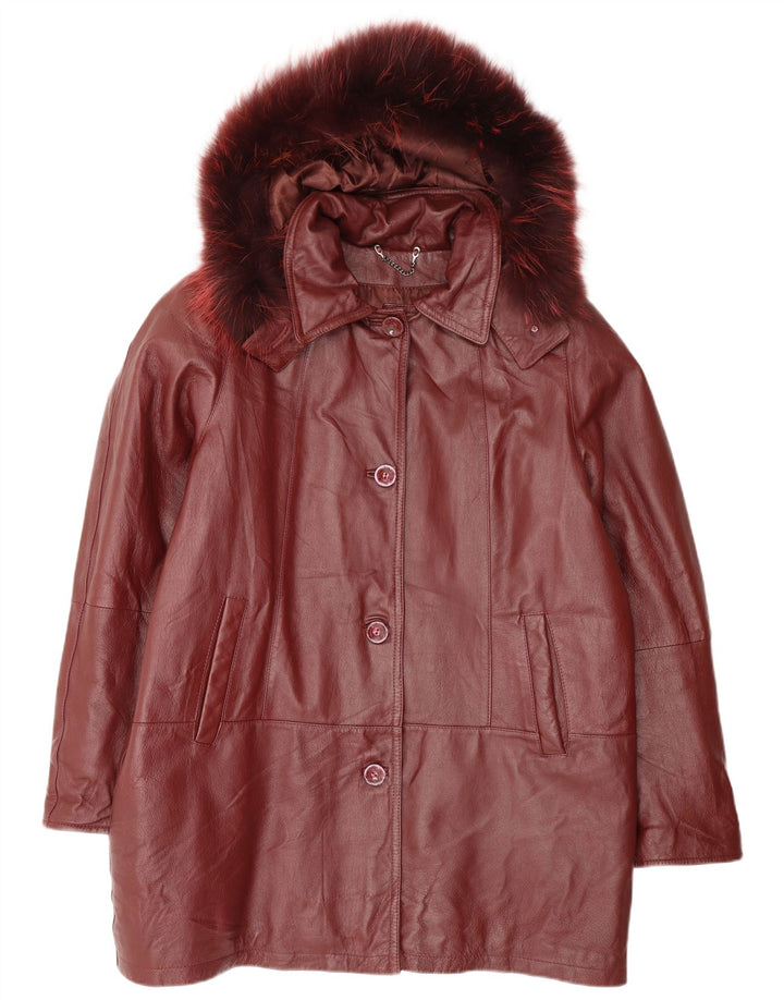 Privilegi Manteau surdimensionné à capuche pour femme IT 42 Bordeaux moyen