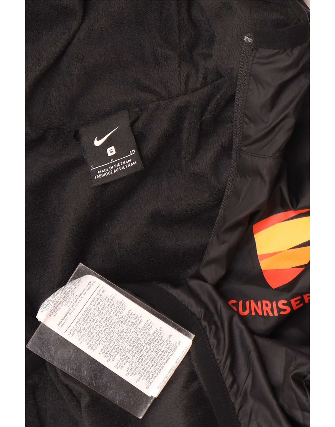 Nike Veste coupe-vent à capuche graphique pour homme UK 36 Petit Noir Polyester