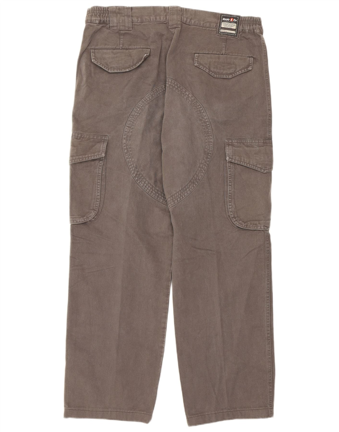 Murphy & Nye Pantalon cargo droit pour homme W33 L28 Gris Coton