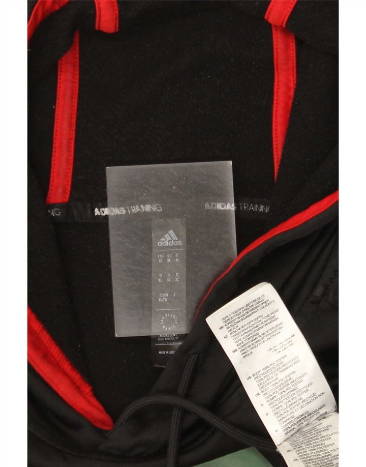 Adidas Pull à capuche graphique pour homme XL Noir Polyester