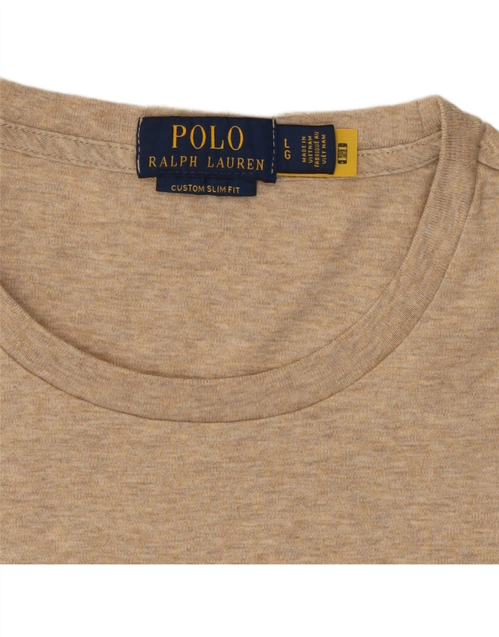 POLO RALPH LAUREN T-shirt ajusté personnalisé pour hommes, grand beige