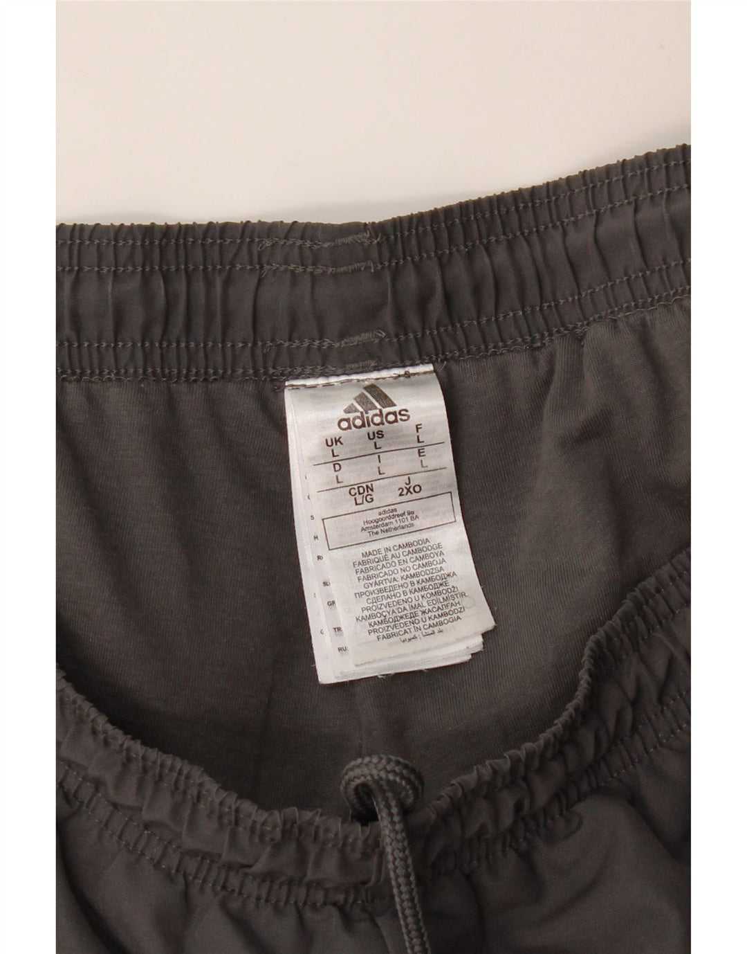 ADIDAS Pantalon de survêtement pour hommes Joggers Large Gris Polyester