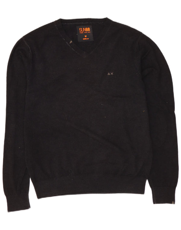 SUN68 Pull col V Homme Laine Gris Moyen