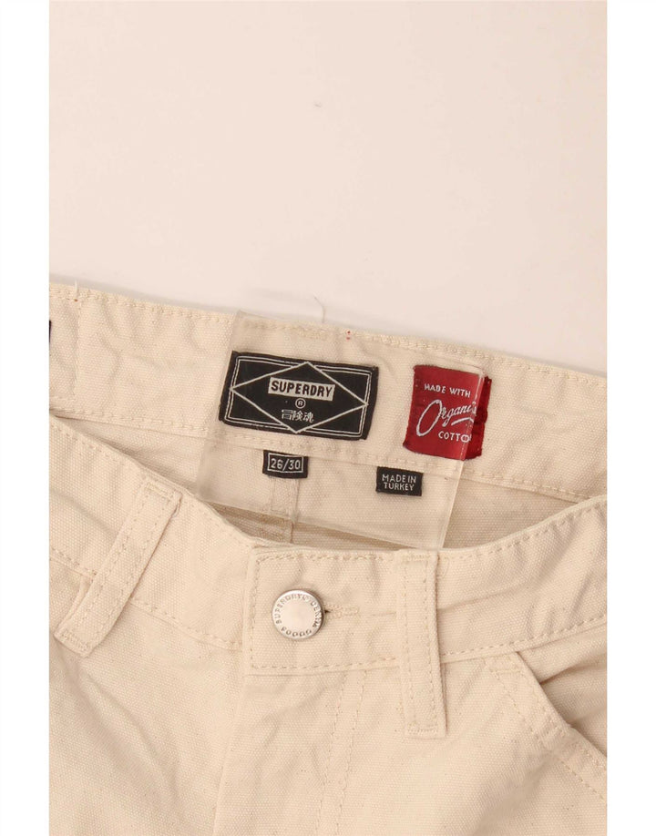 Superdry Pantalon Cargo Droit Femme W26 L30 Beige