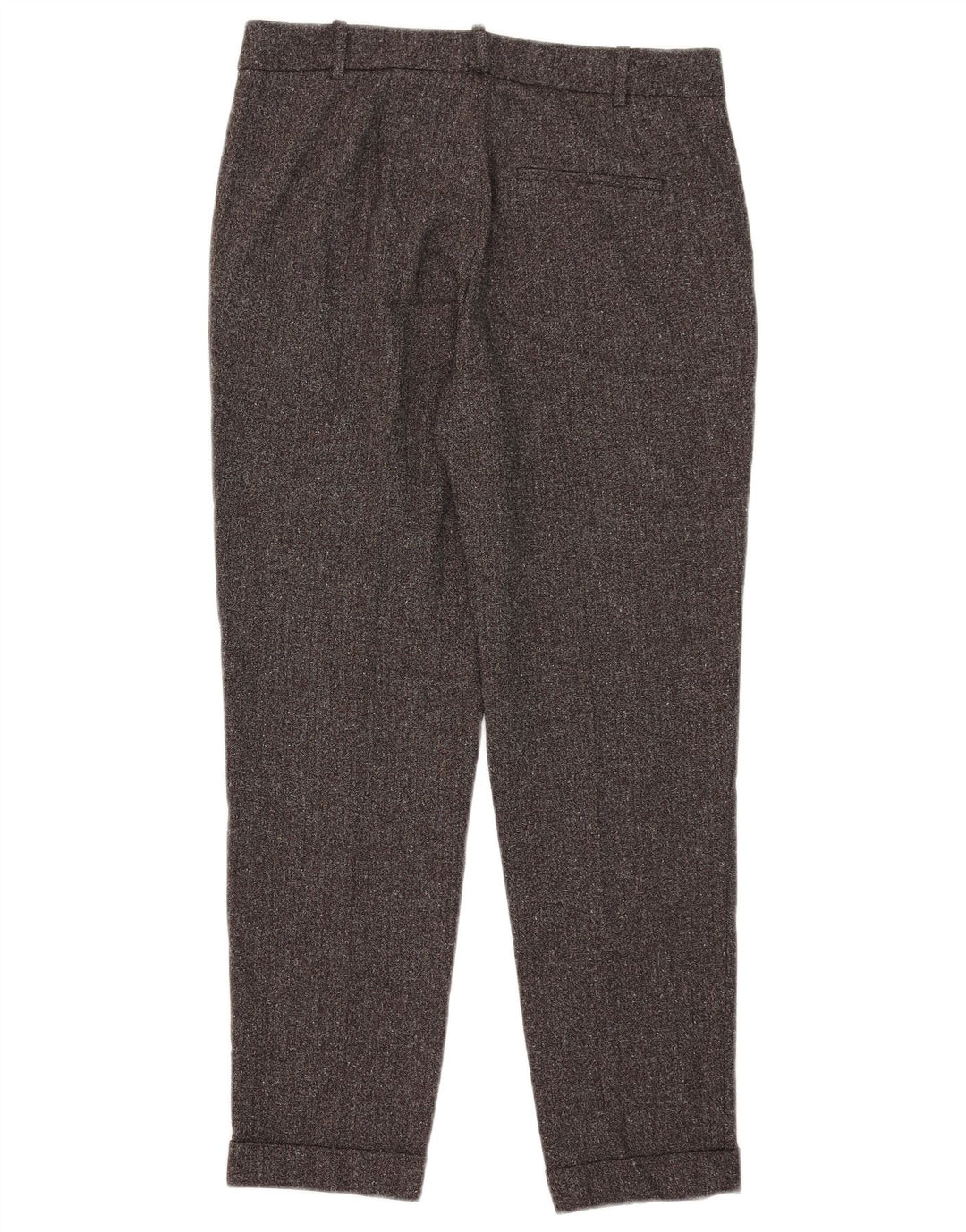 Zara Femme Pantalon De Costume Slim Moyen W28 L27 Marron Moucheté